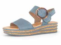 Keilsandalette GABOR Gr. 37, blau (jeansblau) Damen Schuhe Sandaletten