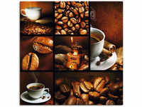 Artland Wandbild "Kaffee Collage", Getränke, (1 St.), als Leinwandbild, Poster,