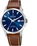 Quarzuhr FESTINA "Swiss Made", braun (braun, blau), Armbanduhren, Damen, Quarzuhr,