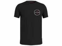 T-Shirt TOMMY HILFIGER "HILFIGER ROUNDLE TEE" Gr. S, schwarz (black) Herren...