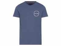 T-Shirt TOMMY HILFIGER "HILFIGER ROUNDLE TEE" Gr. S, blau (faded indigo) Herren