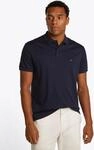 Poloshirt TOMMY HILFIGER "LIQUID COTTON ESSENTIAL REG POLO", Herren, Gr. M, blau