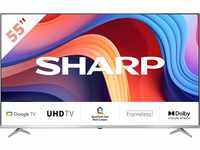 G (A bis G) SHARP QLED-Fernseher "SHARP 55GP6260E Quantum Dot Google TV 139 cm...