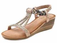 Sandale LASCANA Gr. 36, rosegold (roségoldfarben) Damen Schuhe Damenschuh