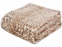Wohndecke GÖZZE "Leopard" Wohndecken Gr. B/L: 150 cm x 200 cm, weiß
