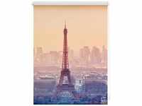 LICHTBLICK ORIGINAL Seitenzugrollo "Klemmfix Motiv Eiffelturm", Lichtschutz, ohne
