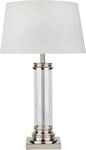 SEARCHLIGHT Tischleuchte "Pedestal Table Lamp", silber (satin, silber), 1, &Oslash;...