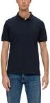 Poloshirt S.OLIVER, Herren, Gr. S, blau, Jersey, Obermaterial: 100% Baumwolle,