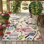 Teppich GINO FALCONE "Rosetta 019 V&ouml;gel" Gr. 3, bunt (wei&szlig;, bunt), B:120cm...