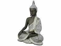 GILDE Buddhafigur "Buddha Mangala braun-weiß"