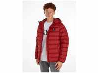 Daunenjacke TOMMY JEANS "TJM HOODED LT DOWN JACKET EXT" Gr. S, rot (magma red)...