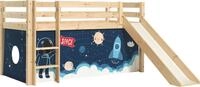Vipack Spielbett "Pino, Kiefer massiv, mit Rolllattenrost u. Textil-Set, Made in
