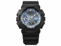 Chronograph CASIO G-SHOCK Armbanduhren schwarz (schwarz, hellblau) Herren Quarzuhren
