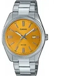 Quarzuhr, silber (edelstahlfarben, gelb), CASIO TIMELESS COLLECTION, Armbanduhren,