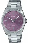 Quarzuhr, silber (edelstahlfarben, lila), CASIO TIMELESS COLLECTION, Armbanduhren,