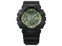 Chronograph CASIO G-SHOCK Armbanduhren schwarz (schwarz, hellgrün) Herren Quarzuhren