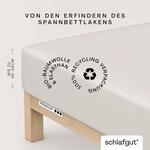 Schlafgut Spannbettlaken "PREMIUM Mako-Zwirn-Jersey, 220 g/m&sup2;, 95% Bio-Baumwolle, 5%