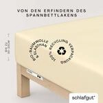 Schlafgut Spannbettlaken "PURE Bio-Baumwolle mit Elasthan, 170 g/m&sup2;, Bettlaken,