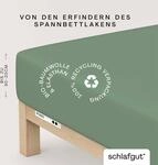 Schlafgut Spannbettlaken "PURE Bio-Baumwolle mit Elasthan, 170 g/m&sup2;, Bettlaken,