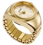 Uhrenring FOSSIL "WATCH RING", gold (goldfarben), Armbanduhren, Damen, Quarzuhr,