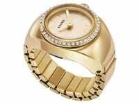 Uhrenring FOSSIL "WATCH RING, ES5319" Armbanduhren goldfarben Damen Quarzuhren