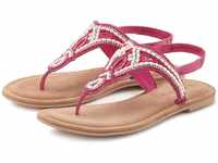 Zehentrenner LASCANA Gr. 37, pink Damen Schuhe Zehentrenner Sandale, Pantolette mit