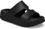 Badepantolette CROCS "Getaway Platform H-Strap", Damen, Gr. 39, schwarz, CrosliteTM,