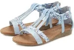 Sandale LASCANA "Sommerschuh, Sandalette, offener Schuh", Damen, Gr. 41, blau
