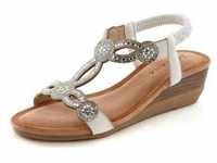 Sandale LASCANA Gr. 36, weiß Damen Schuhe Damenschuh Riemchensandale Sandalette