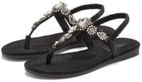 Zehentrenner LASCANA "Sommerschuh, offener Schuh", Damen, Gr. 35, schwarz,