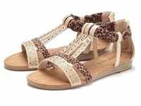 Sandale LASCANA Gr. 43, beige (beige, braun) Damen Schuhe Lascana Sandalette,
