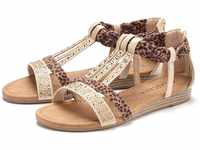 Sandale LASCANA Gr. 43, beige (beige, braun) Damen Schuhe Lascana Sandalette,