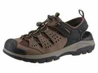 Sandale SKECHERS "TRESMEN-MENARD" Gr. 43, braun (braun, schwarz) Herren Schuhe