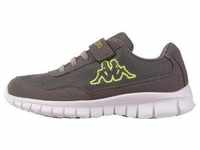 Sneaker KAPPA Gr. 26, bunt (grey, lime) Kinder Schuhe Trainingsschuhe mit...