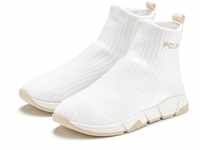 Sneaker FCUK Gr. 39, weiß (weiß, beige) Damen Schuhe Boots Freizeitschuh, Sock