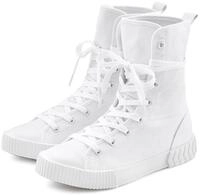 Stiefelette LASCANA, Damen, Gr. 36, wei&szlig;, Obermaterial: 100% Textilmaterial.
