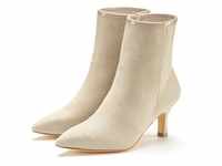 Stiefelette LASCANA Gr. 42, beige Damen Schuhe Reißverschlussstiefeletten