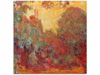 Wandbild ARTLAND "Das Haus in Giverny Komposition rot" Bilder Gr. B/H: 50 cm x...
