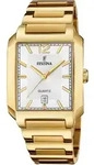 Quarzuhr FESTINA "On The Square", gold (goldfarben, silberfarben), Armbanduhren,