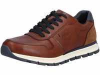 Sneaker RIEKER Gr. 47, braun (braun, kombiniert) Herren Schuhe Schnürhalbschuhe mit