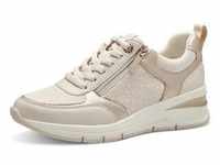 Sneaker TAMARIS Gr. 36, beige (creme, kombiniert) Damen Schuhe Sneaker