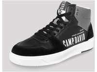 Sneaker CAMP DAVID Gr. 42, schwarz Herren Schuhe Stoffschuhe mit Wechselfußbett