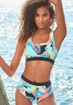 LASCANA ACTIVE Highwaist-Bikini-Hose "Layne" mit kontrastfarbenem Bund
