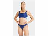 Bustier-Bikini ADIDAS PERFORMANCE "3STREIFEN BIKINI" Gr. 46, N-Gr, blau (dark...