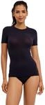 T-Shirt FALKE "FALKE T-Shirt", Damen, Gr. XS, schwarz (schwarz (3000)), Shirts
