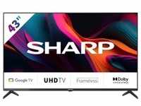 G (A bis G) SHARP LED-Fernseher "SHARP 43GL4260E Google TV 108 cm (43 Zoll) 4K Ultra