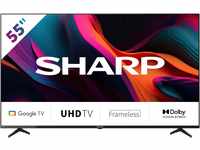 F (A bis G) SHARP LED-Fernseher "SHARP 55GL4260E Google TV 139 cm (55 Zoll) 4K Ultra