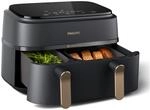 Philips Hei&szlig;luftfritteuse "Airfryer 3000 Dual Basket NA352/00, zwei K&ouml;rbe mit 9L