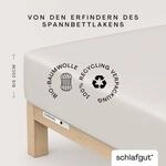 Schlafgut Spannbettlaken "CASUAL Bettlaken 100% gek&auml;mmte Bio-Baumwolle, 150 g/m&sup2;,