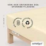 Schlafgut Spannbettlaken "CASUAL Bettlaken 100% gek&auml;mmte Bio-Baumwolle, 150 g/m&sup2;,